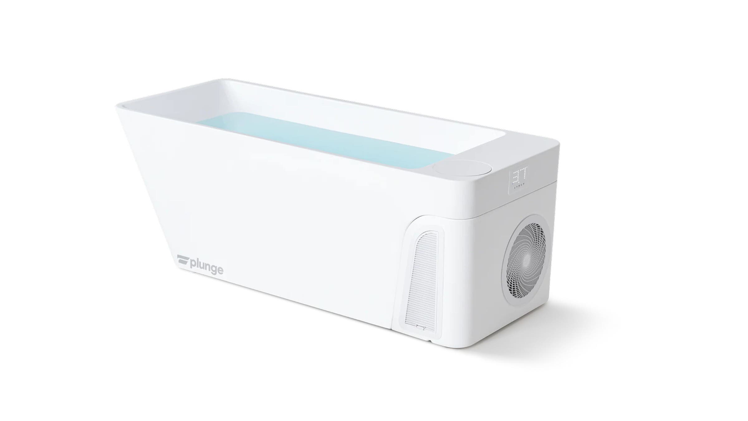 plunge cold tub on a white background