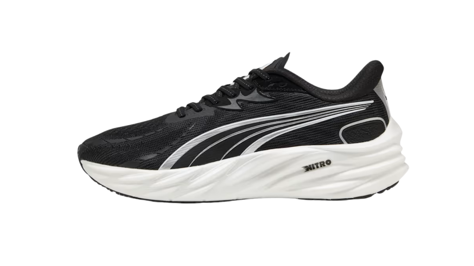 Puma Velocity Nitro 4 in black and white colorway