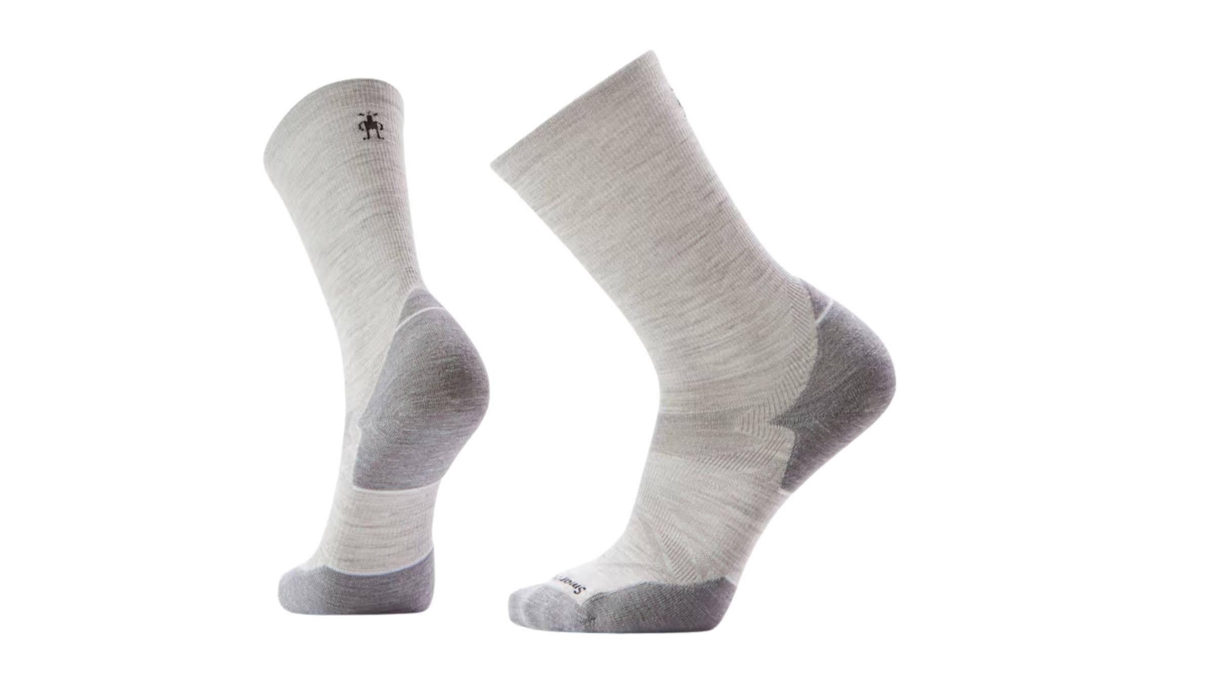 white and gray socks