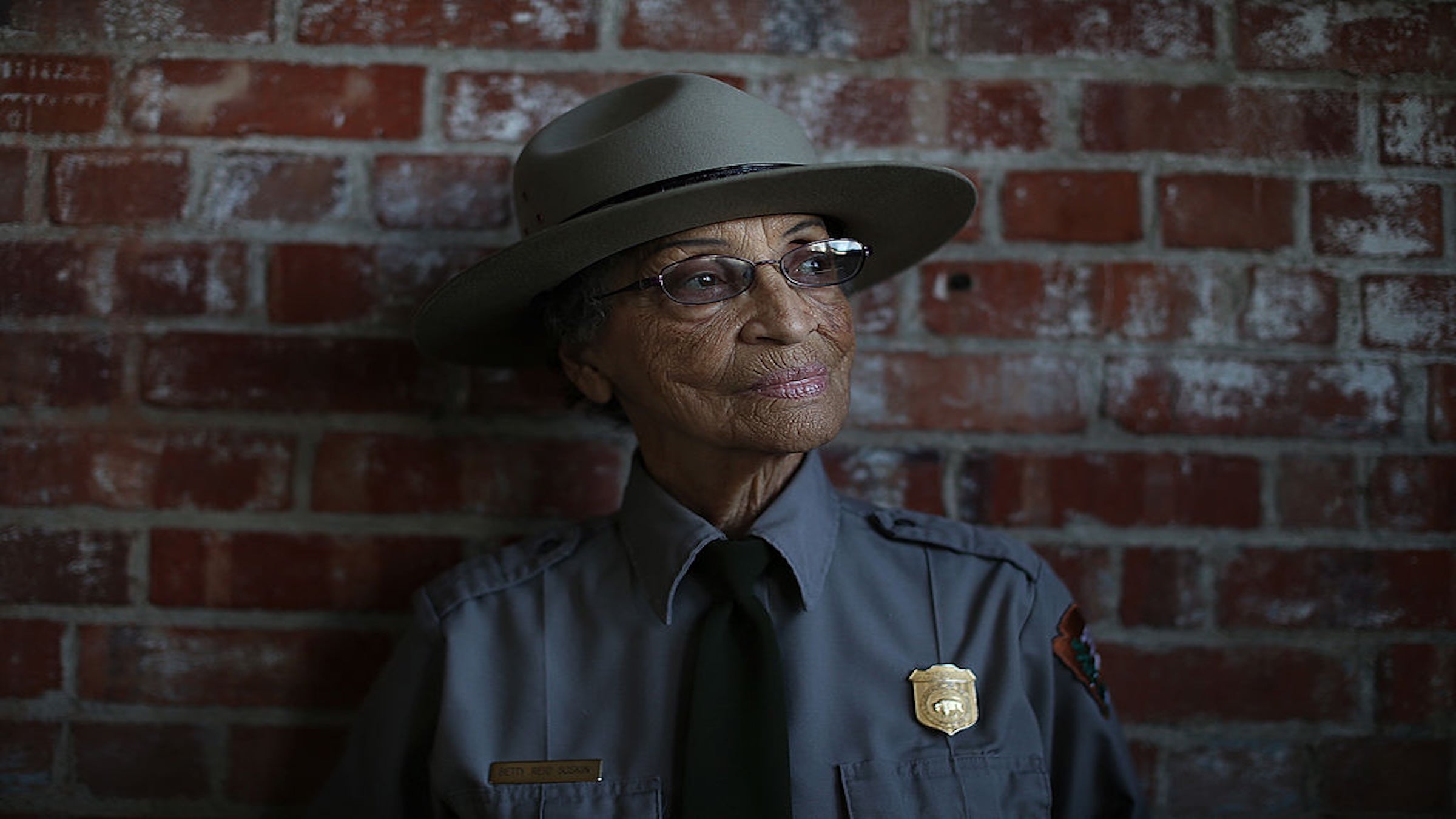 National Park Service ranger Betty Reid Soskin poses for a portrait at the Rosie the Riveter World War II Home Front National Historical Park on October 24, 2013 in Richmond, California