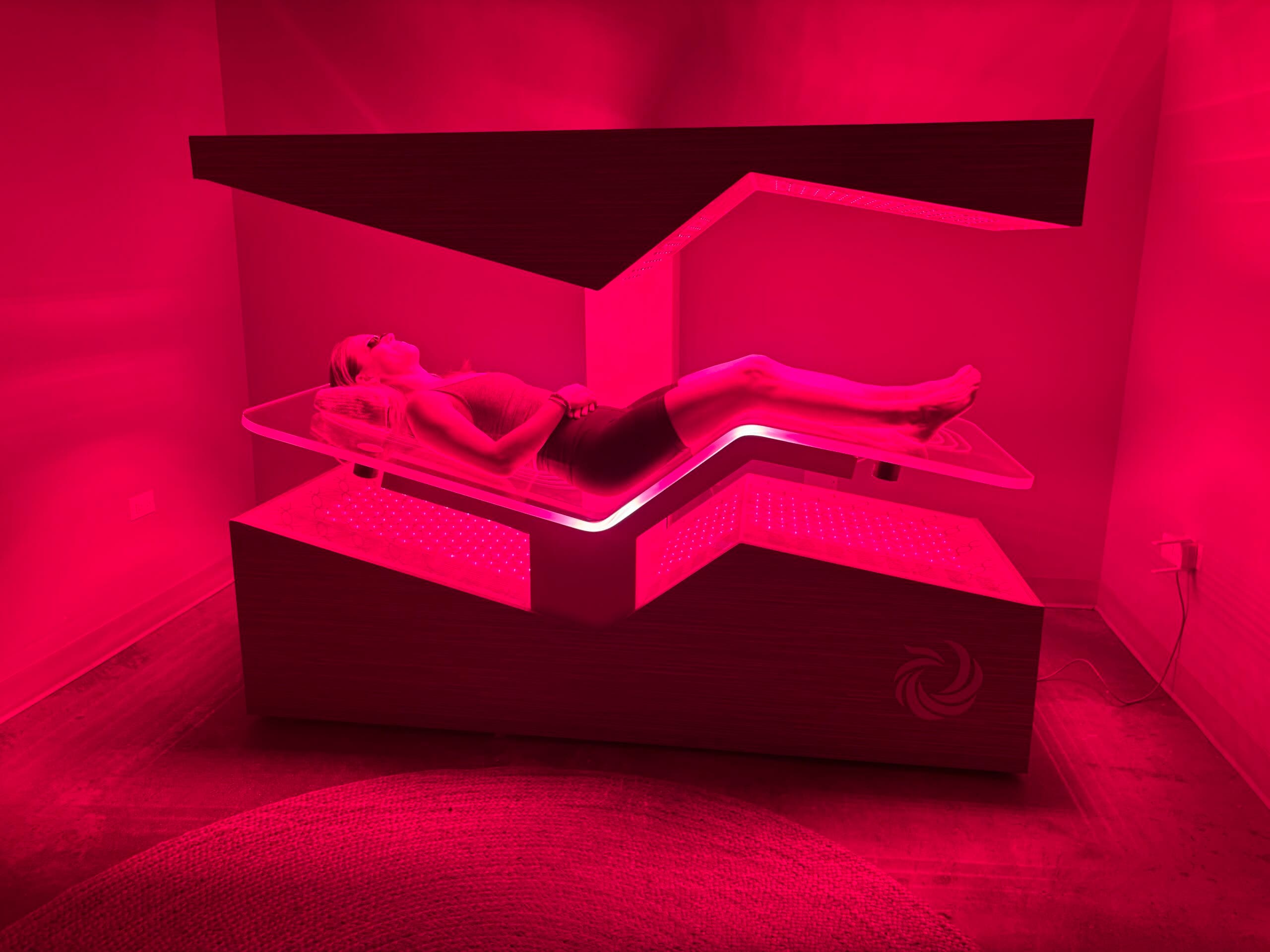 Kristen Geil testing the Ammortal Chamber in Eastend, Chicago