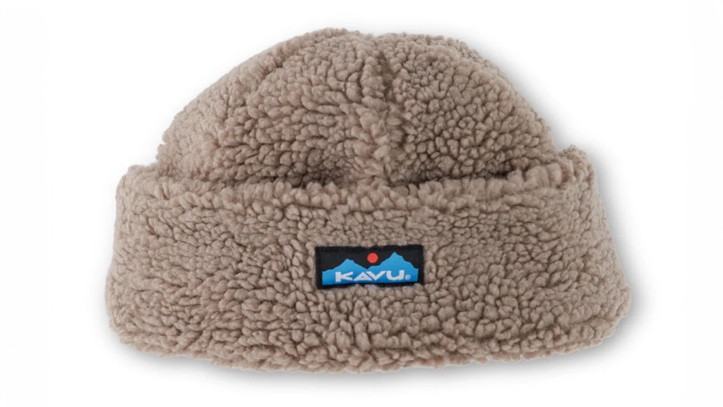 Kavu Fur Ball Beanie on white background
