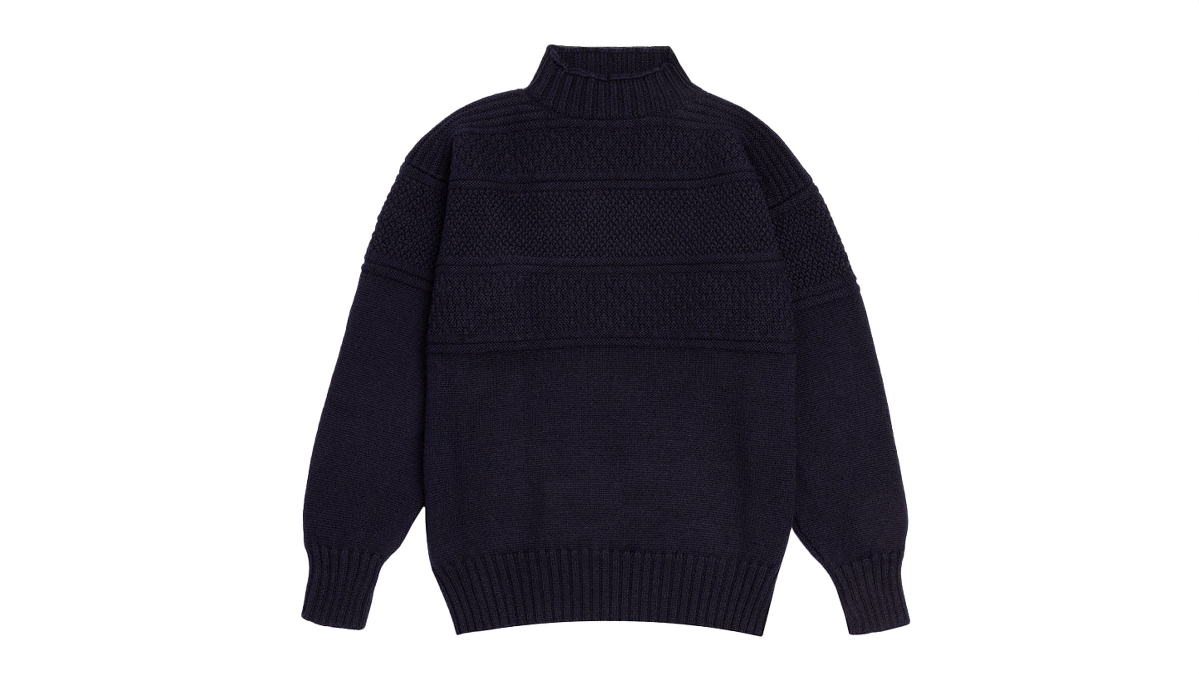 Kestin Fife Gansey Knit sweater on white background