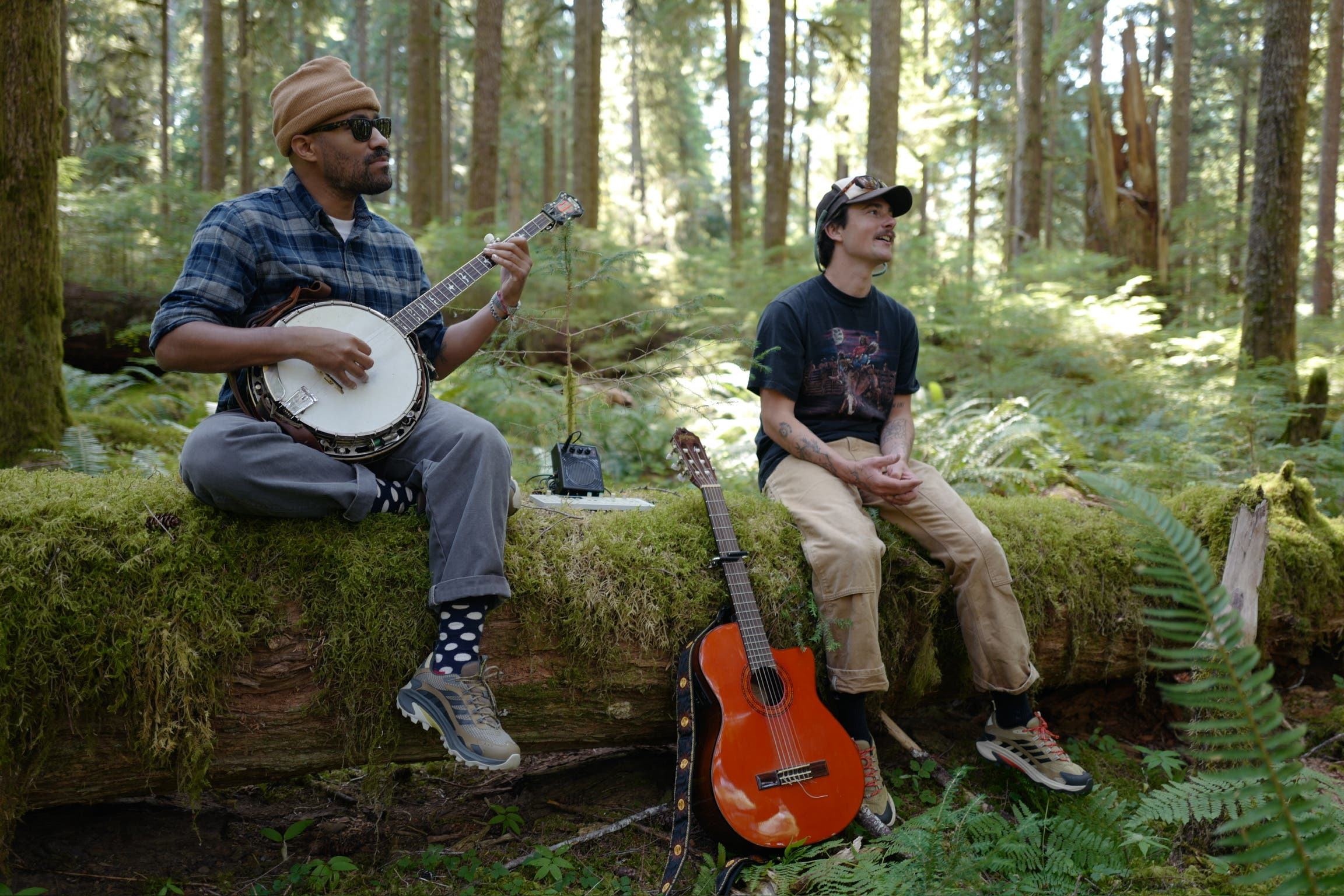 Goth Babe performing in Olympic National Park.