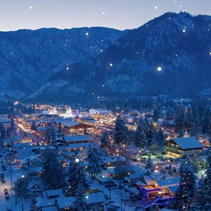 Leavenworth, Washington at sunset