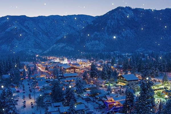 Leavenworth, Washington at sunset