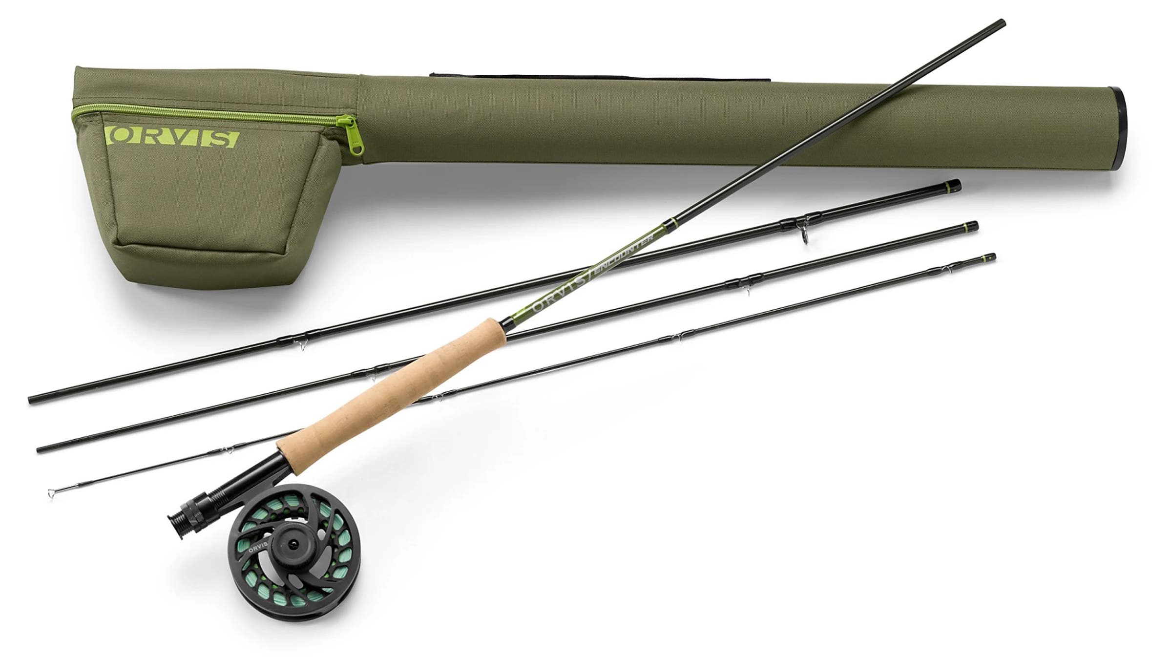 Orvis Encounter Fly Rod 9 foot 5 weight on white background