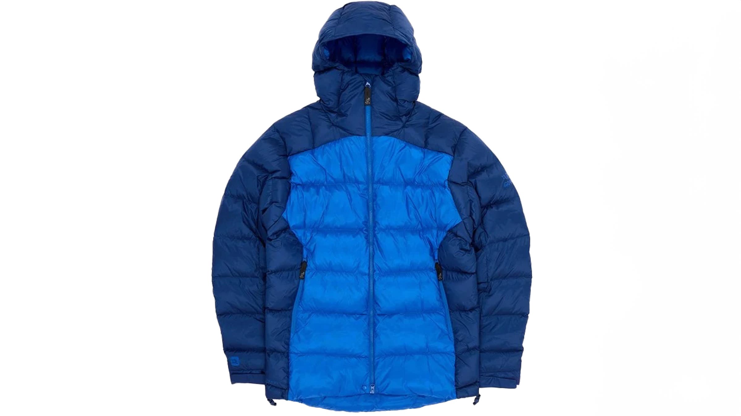 Rab x Gramicci Neutrino Pro blue down jacket on white background