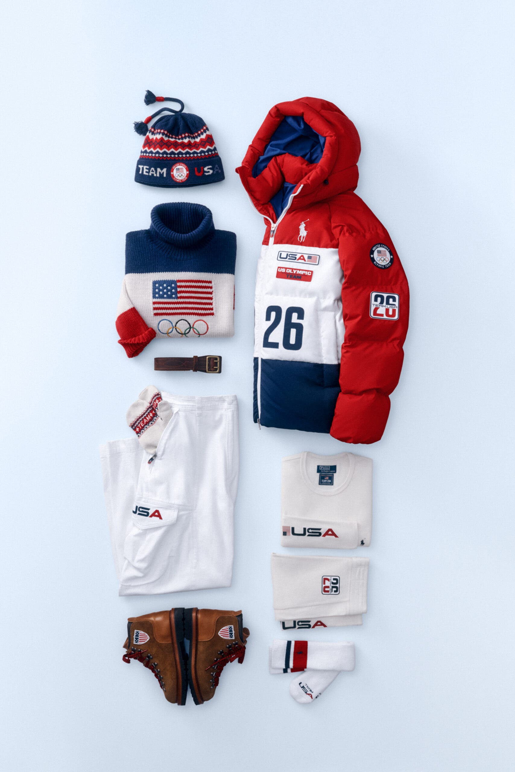 The Ralph Lauren closing ceremony uniforms.