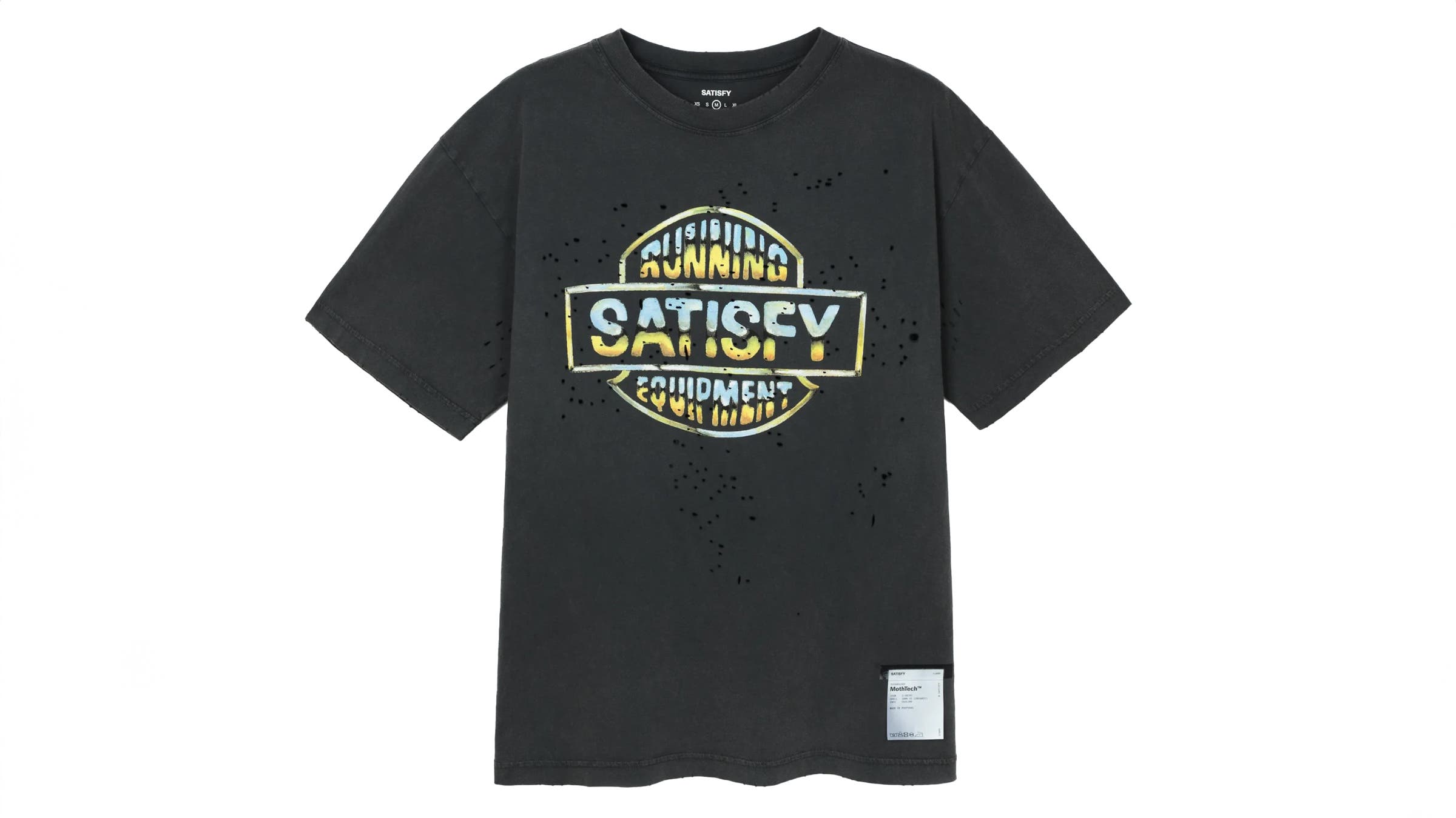 Satisfy MothTech shirt on white background