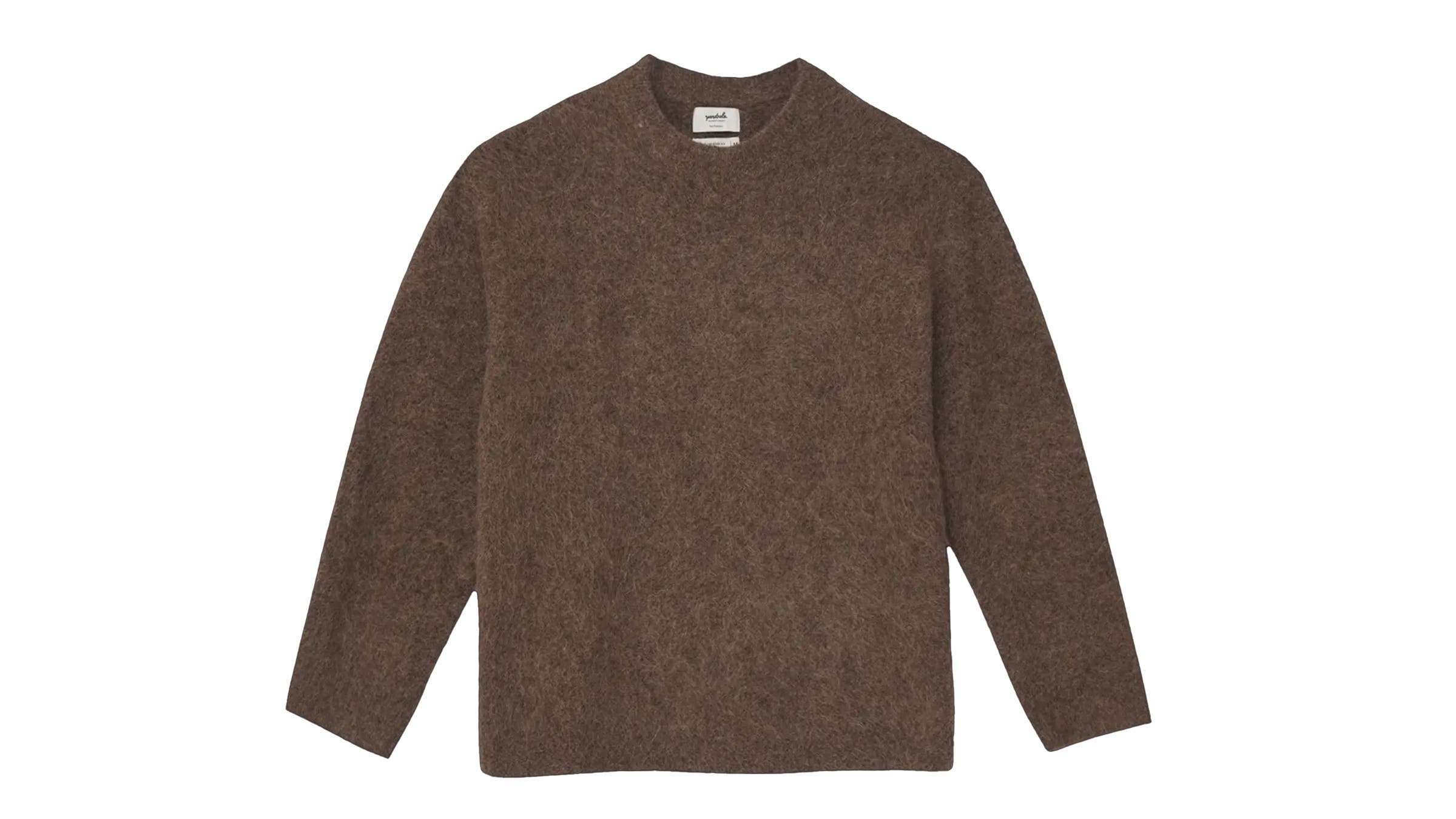 Yardsale Dinner Sweater brown on white background