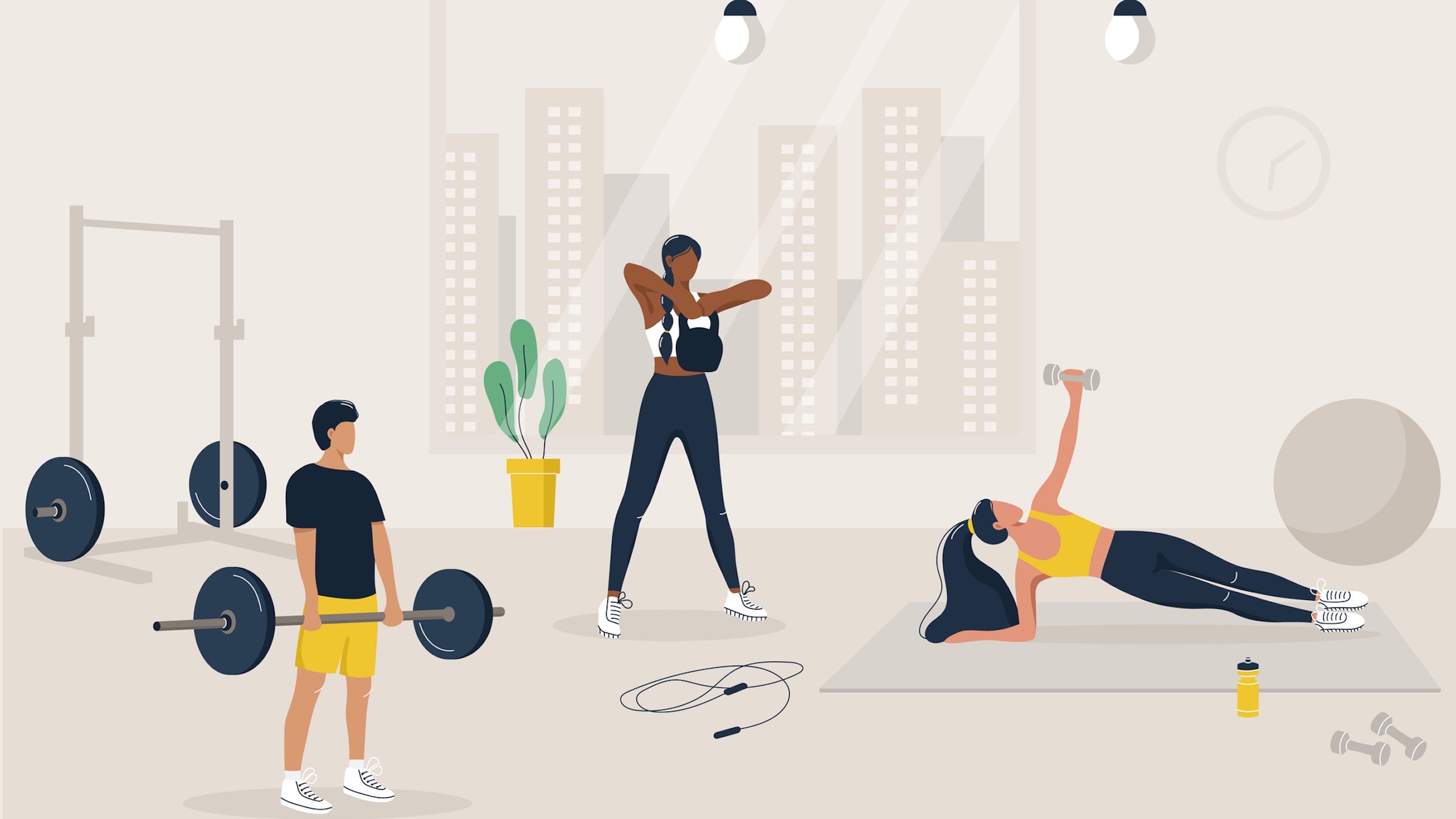 illustration people lifting