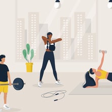 illustration people lifting