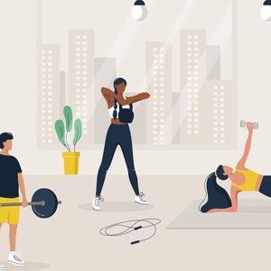 illustration people lifting