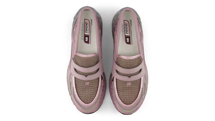 Above shot of dusty rose snoafers.