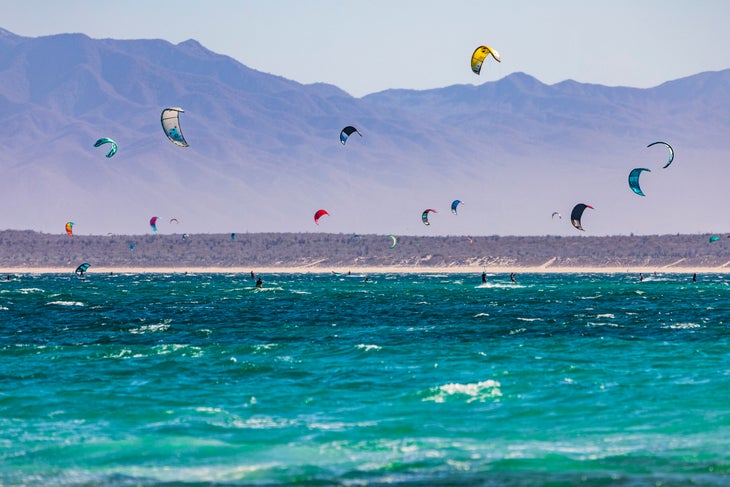 Kitesurf Practice at Playa La Ventana