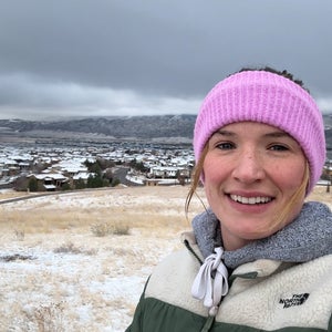 The author training outside in the cold