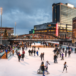 Ice rink in downtown Buffalo.