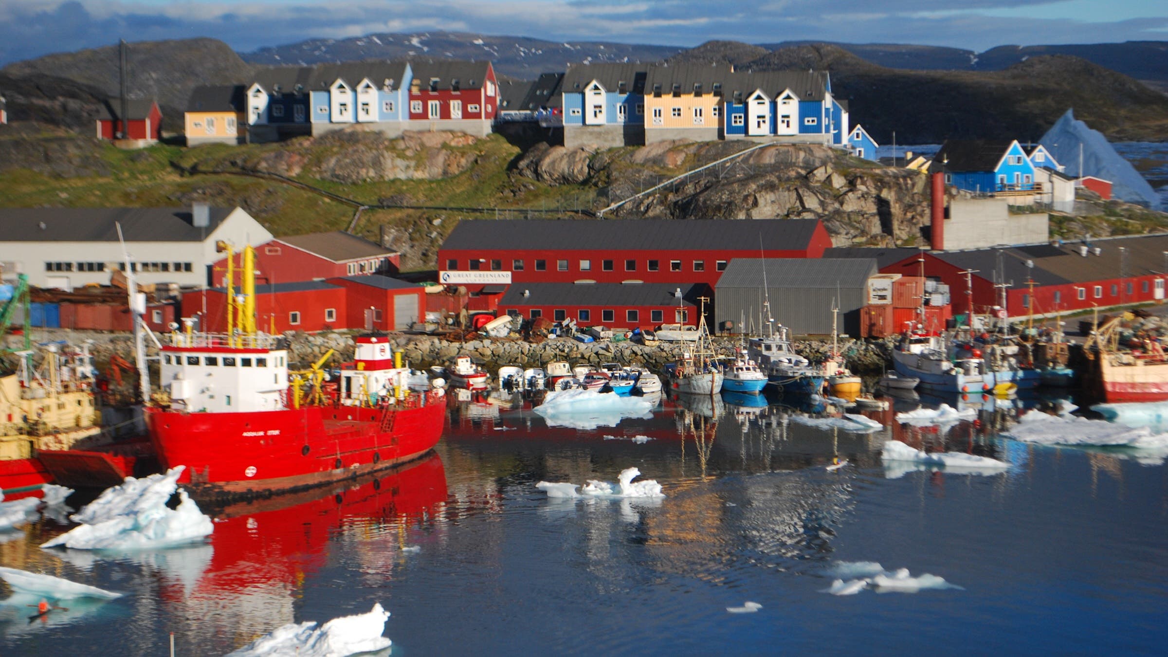 colorful homes in greeland