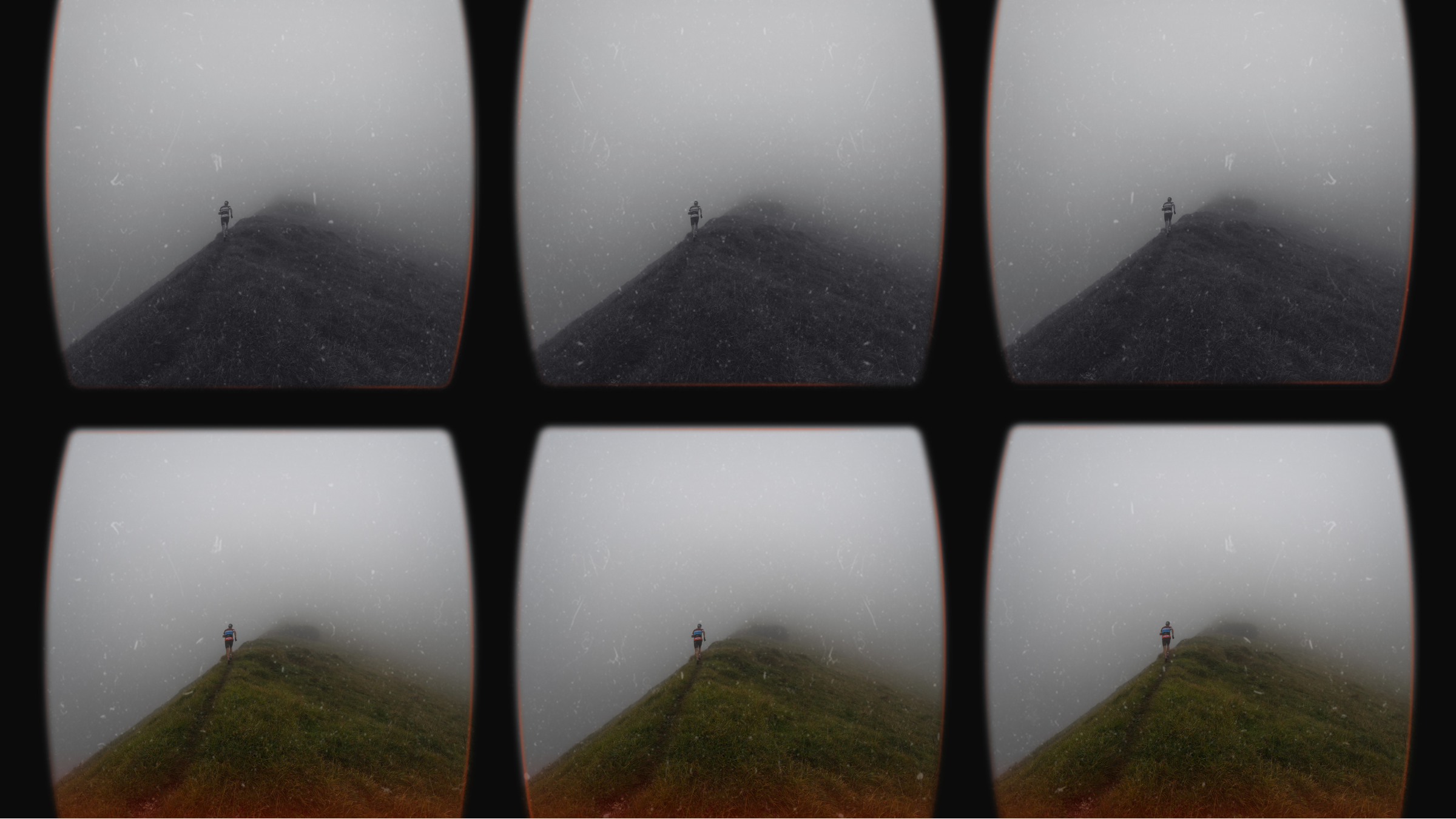 uphill walking featured image in multiple camera frames