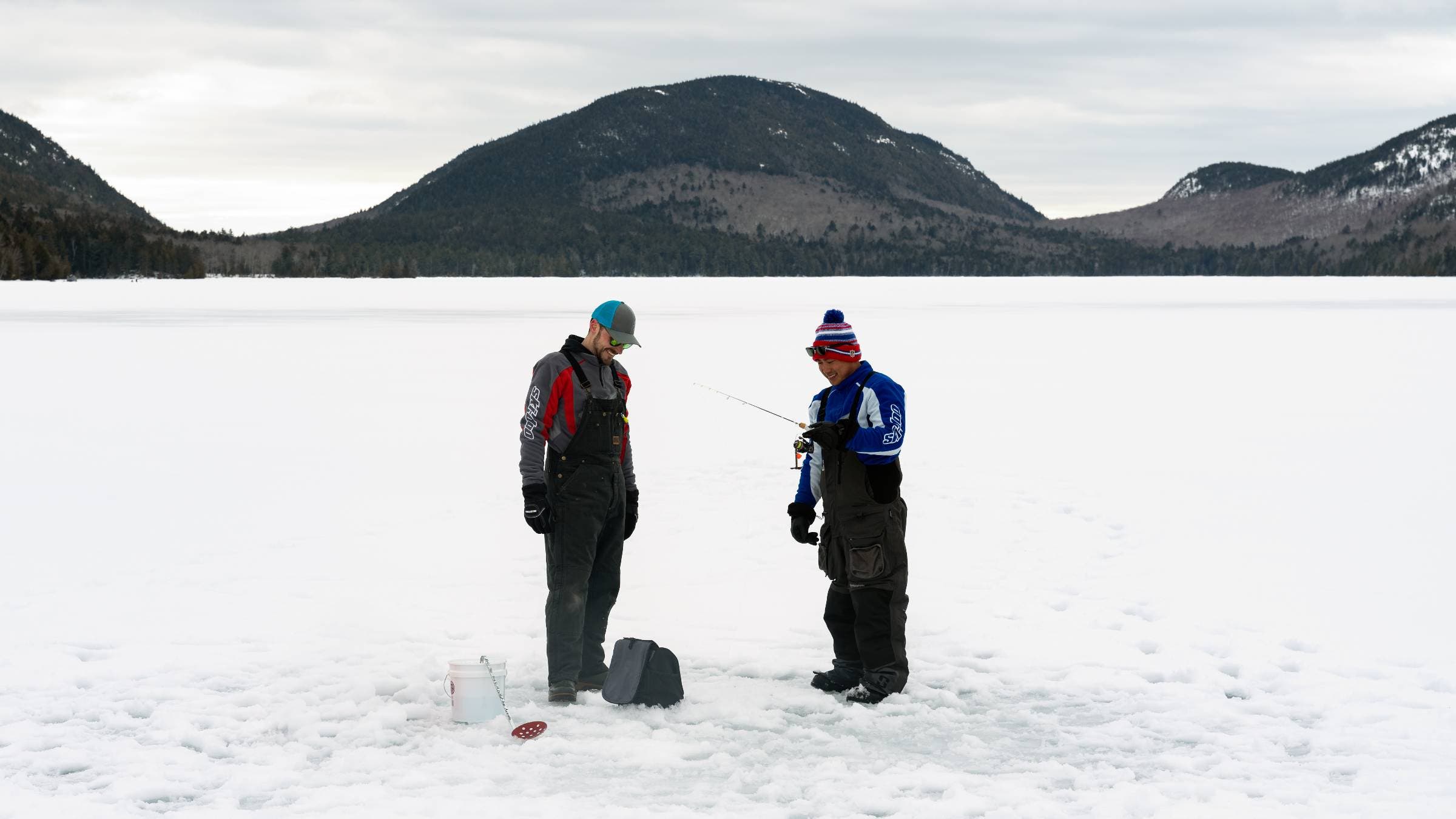 Maine ice fishing