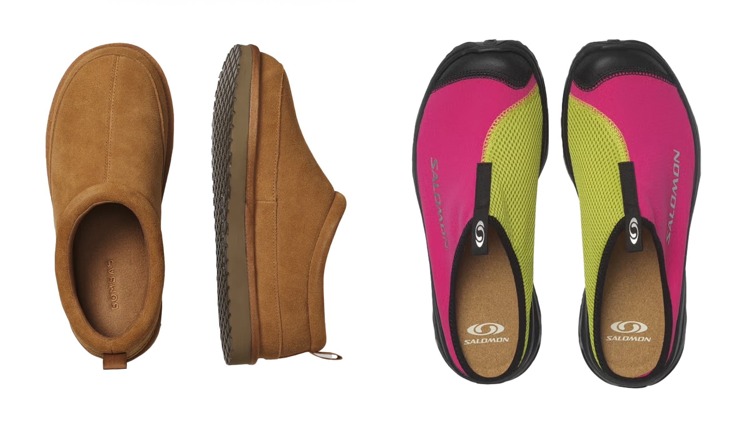 Bombas and Salomon elevated slippers