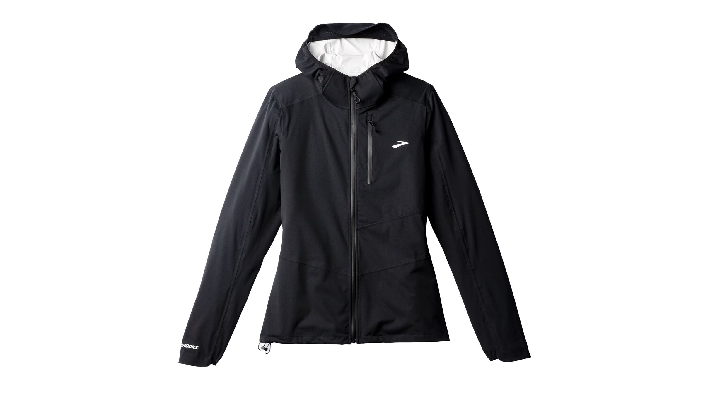 Brooks High Point Waterproof Jacket 2 black on white background