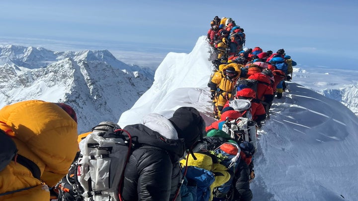 In 2024, climbers and mountain guides were stranded on Mount Everest after an ice collapse destroyed fixed ropes