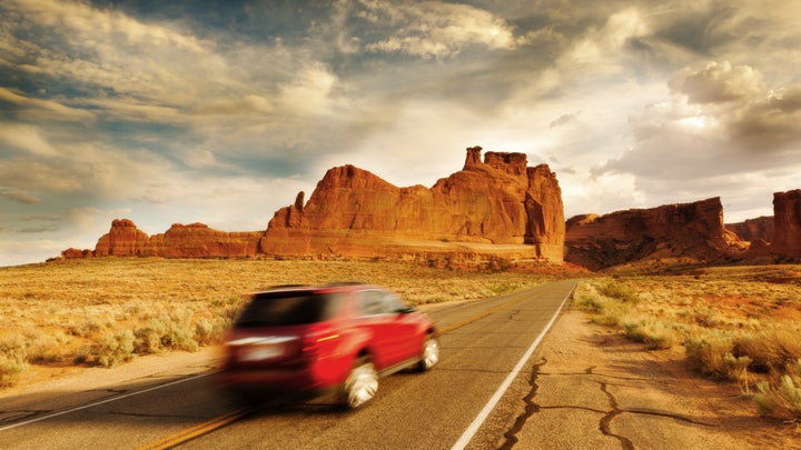 Touring the mountain highways of the American southwest in Arches National Park
