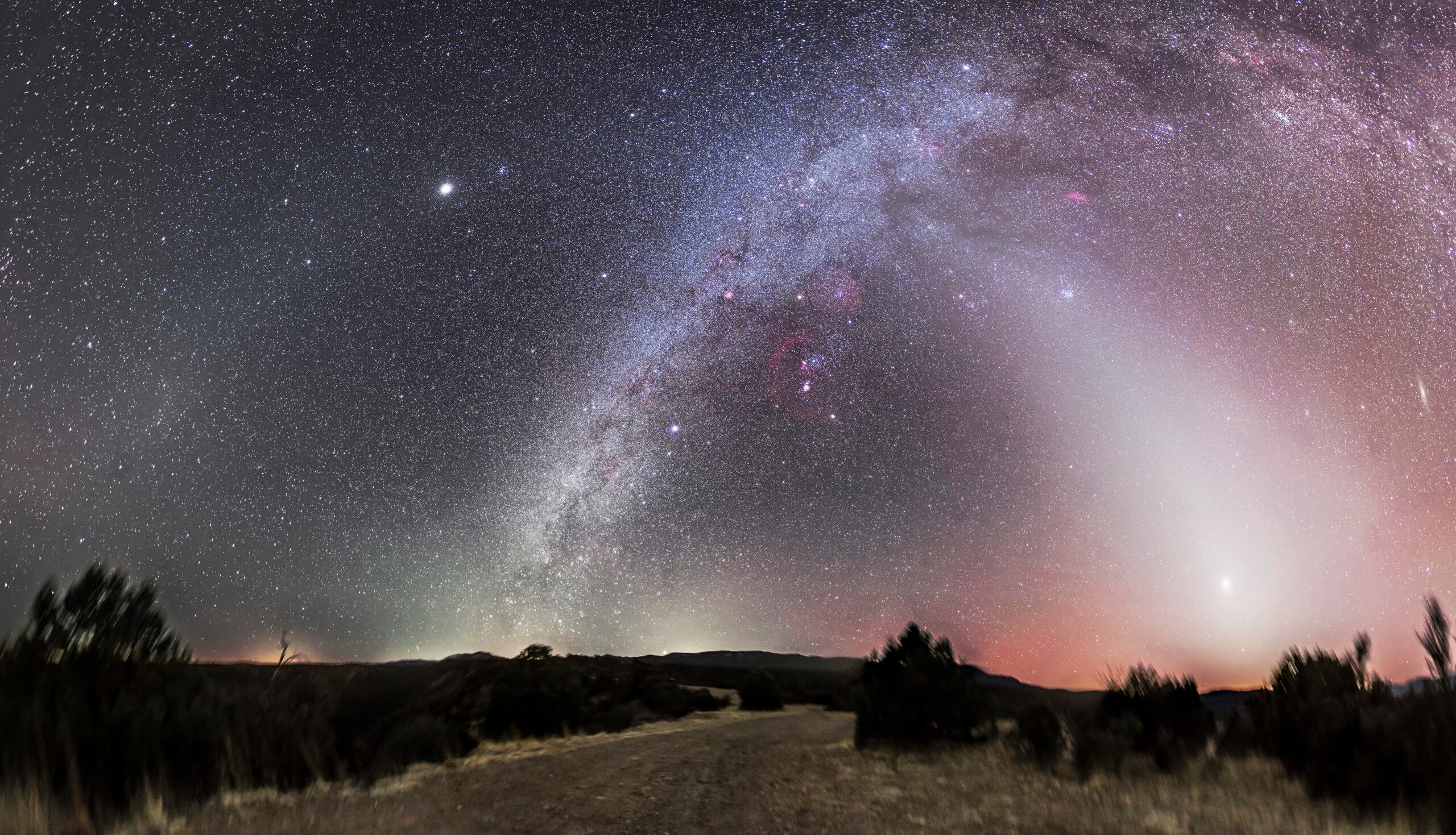 Milky Way and other celestial objects from summit of Gila National Wilderness, New Mexico.