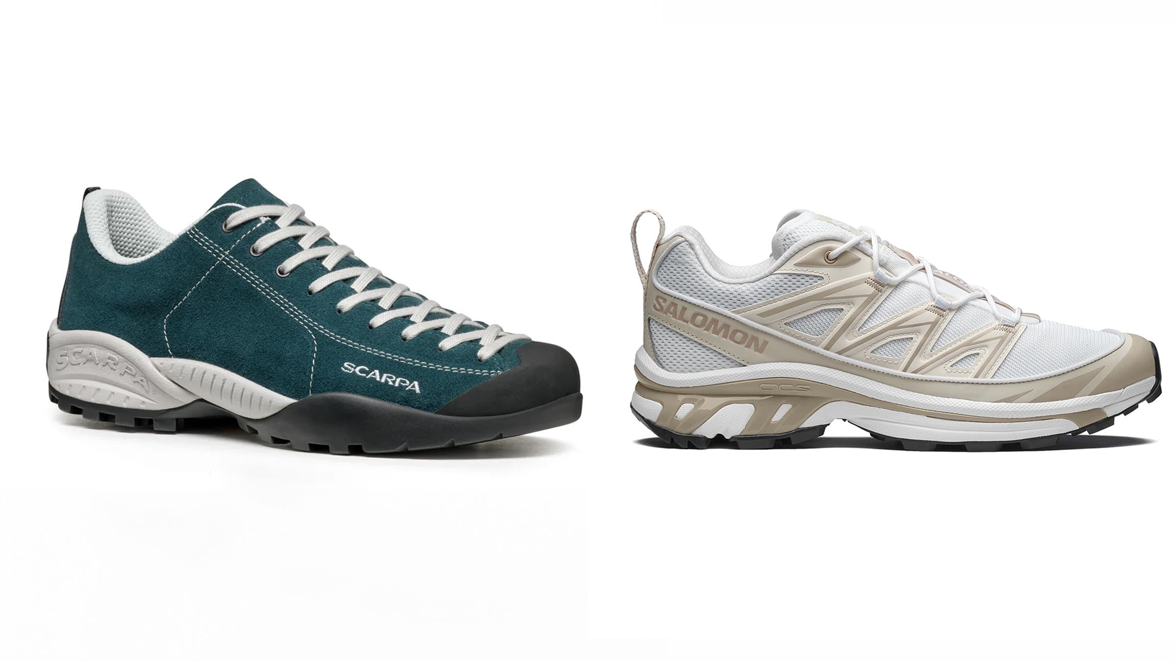 Scarpa and Salomon approach shoes