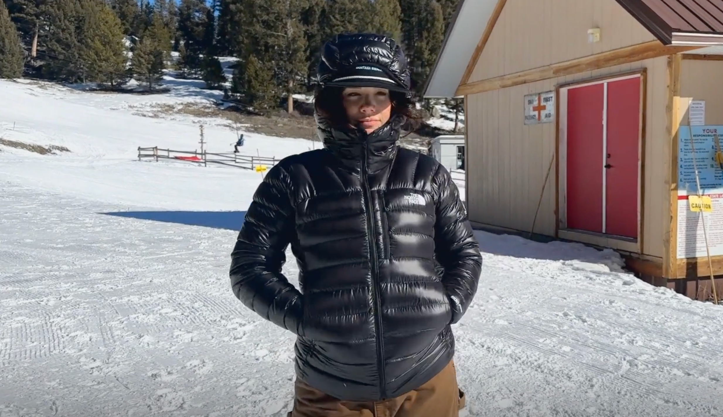 black the north face summit cute ski jacket