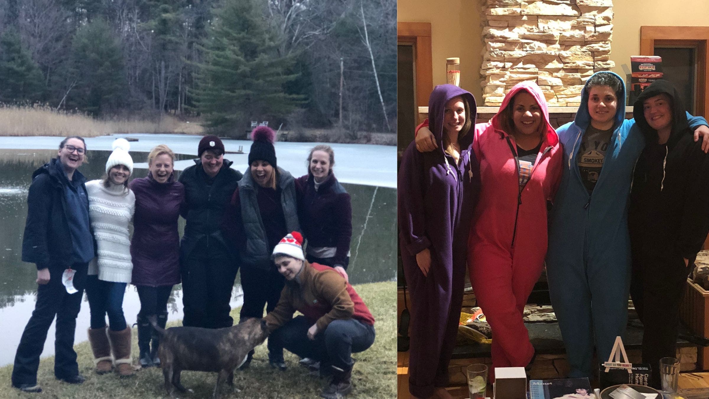 people at ski resort