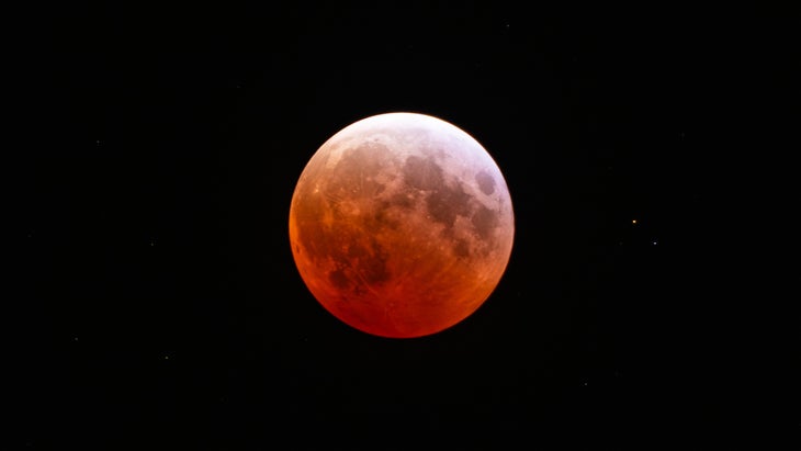 Total lunar eclipse from 2025 in Cleveland, Ohio