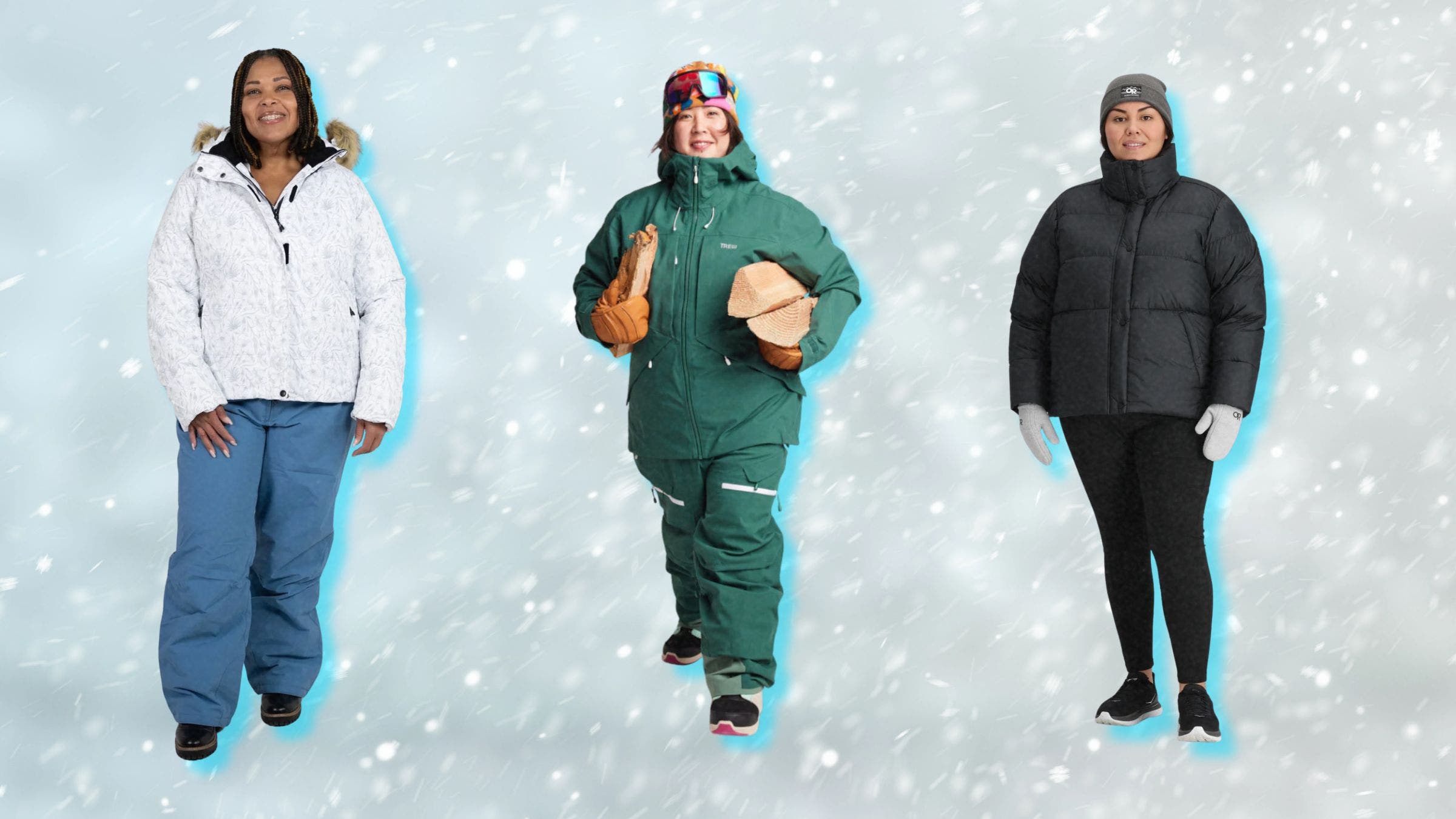 plus-size winter gear from TREW, Outdoor Research, Snow Country Outerwear