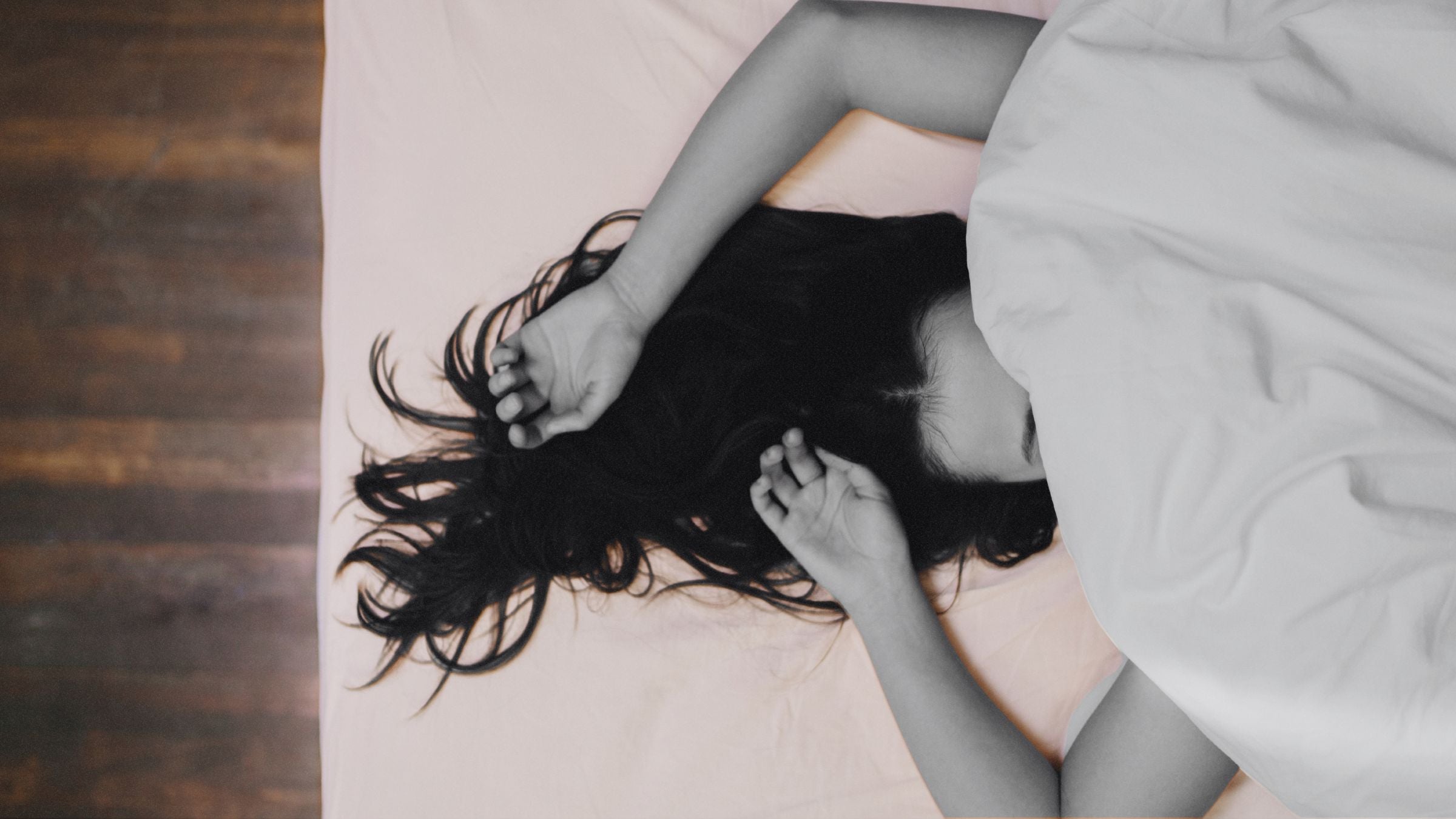 person sleeping in bed