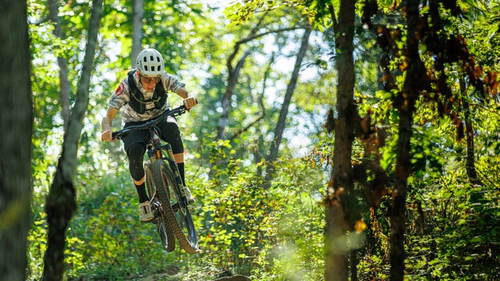 Mountain bike testing in Bentonville for best mountain bikes in Outside Magazine