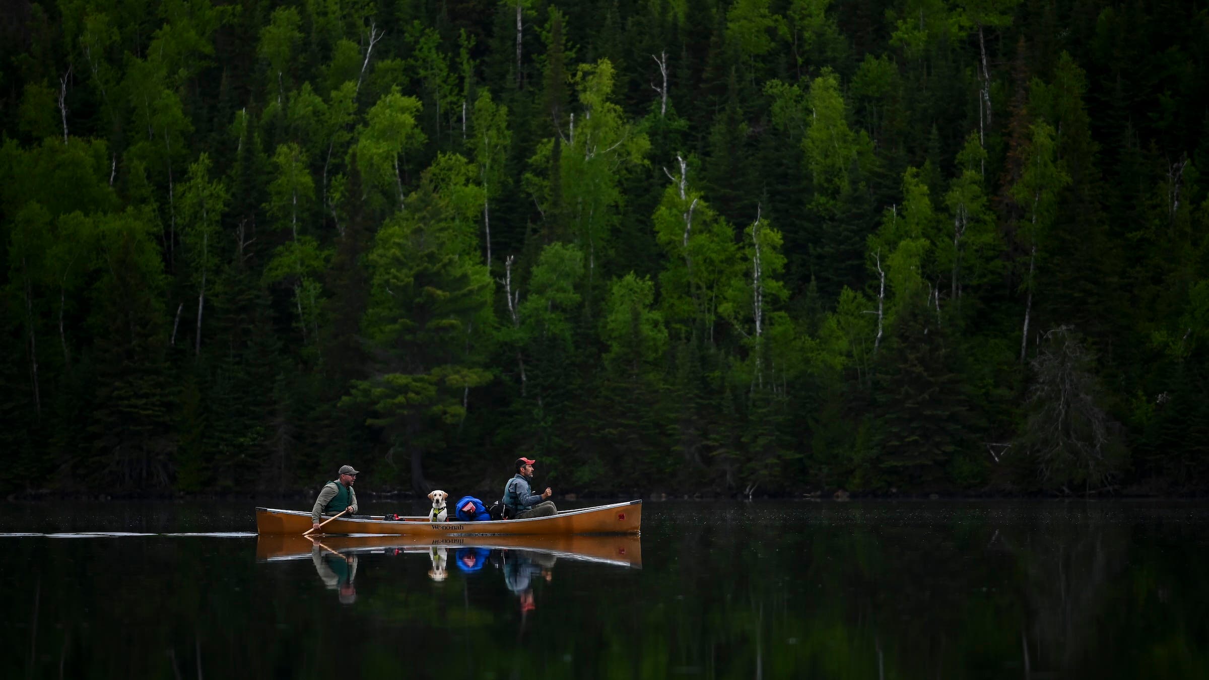 Mountain Lake toward Moose Lake in Minnesota's Boundary Waters Canoe Area