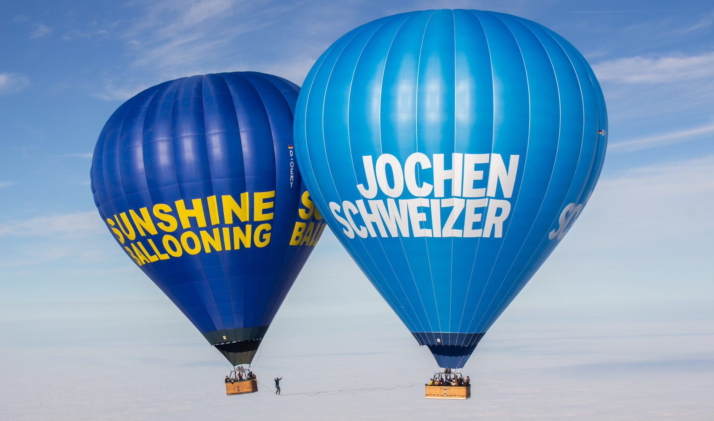 Friedi Kühne Walked a Highline Between Two Hot Air Balloons a Mile in the Air. Here’s What It Was Like.