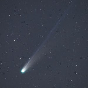 On Oct. 20, 2025 shows the comet C/2025 A6 Lemmon in the sky over Fujin City, northeast China's Heilongjiang Province.
