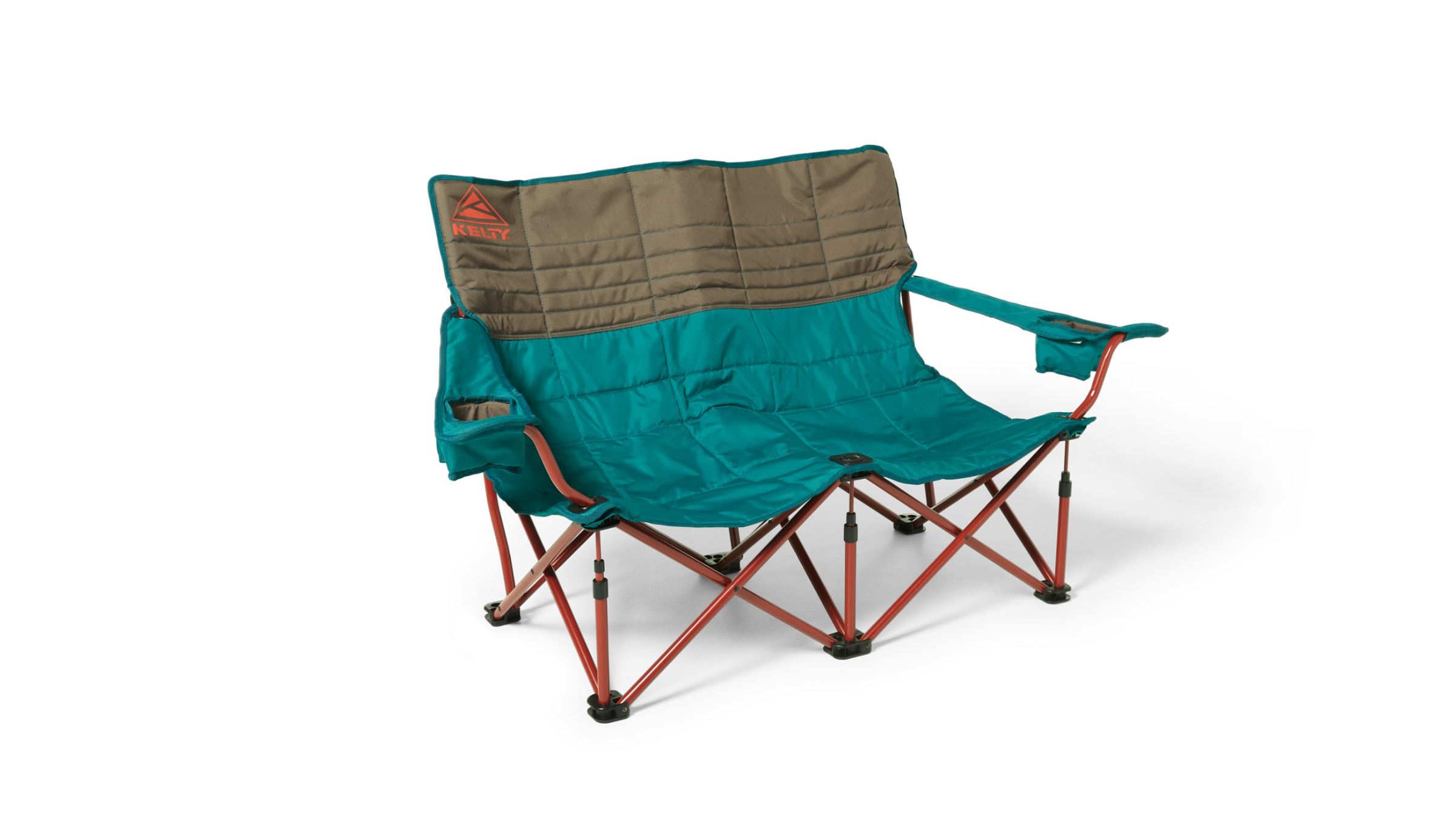 Kelty Low Lovesat Camp Chair in teal and olive green