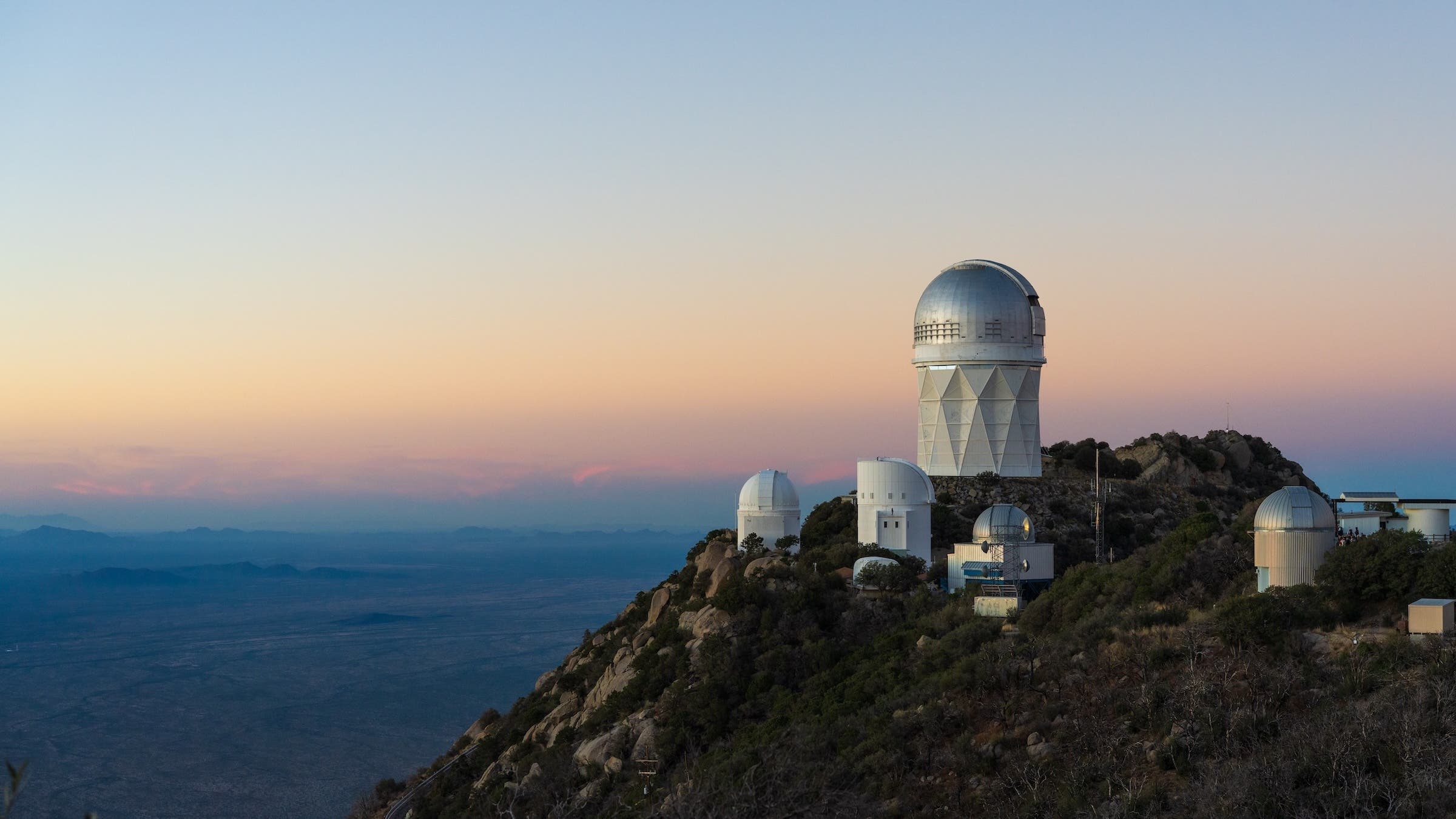Kitt Peak Observatory at sundown