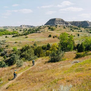 Cyclists on North Dakota's Maah Daah Hey Trail