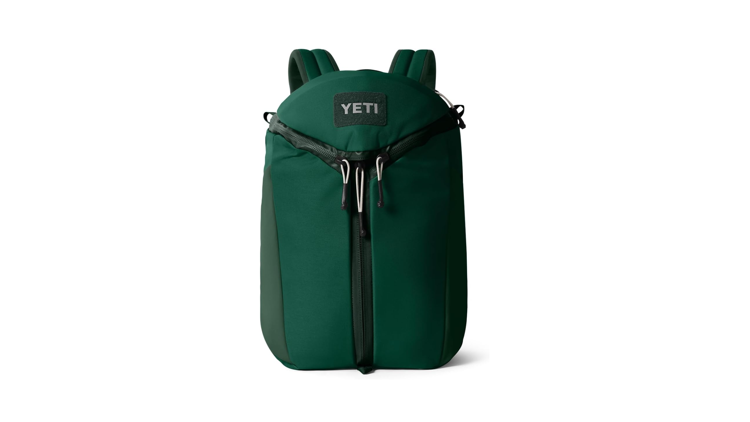 The YETI Ranchero Backpack 18L in Black Forest Green features a unique tri-zip design and is currently part of an Amazon YETI deal.