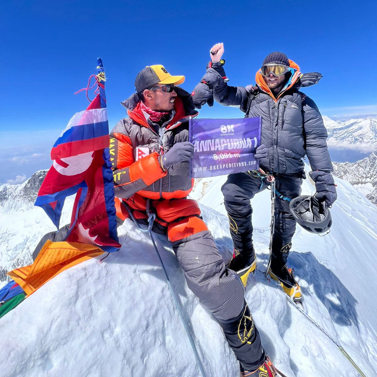 Ashok Lama on the summit of Annapurna
