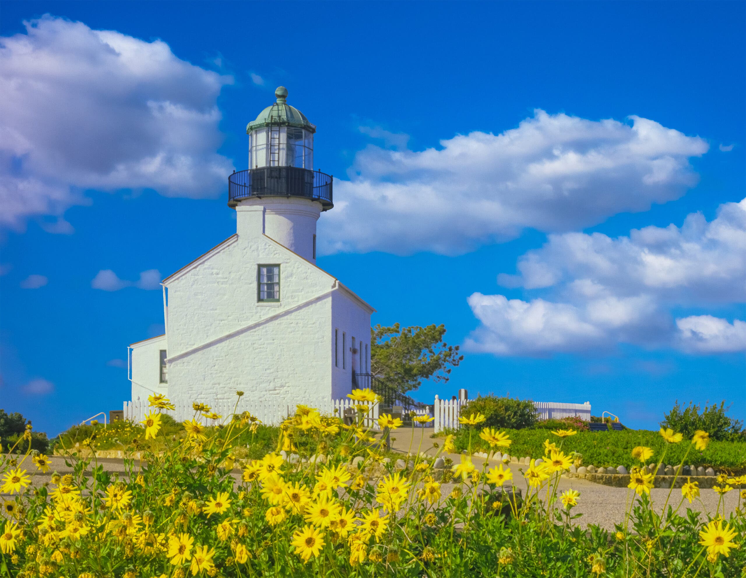 Old Point Loma lighthouse, a historic lighthouse in the Cabrillo National Monument