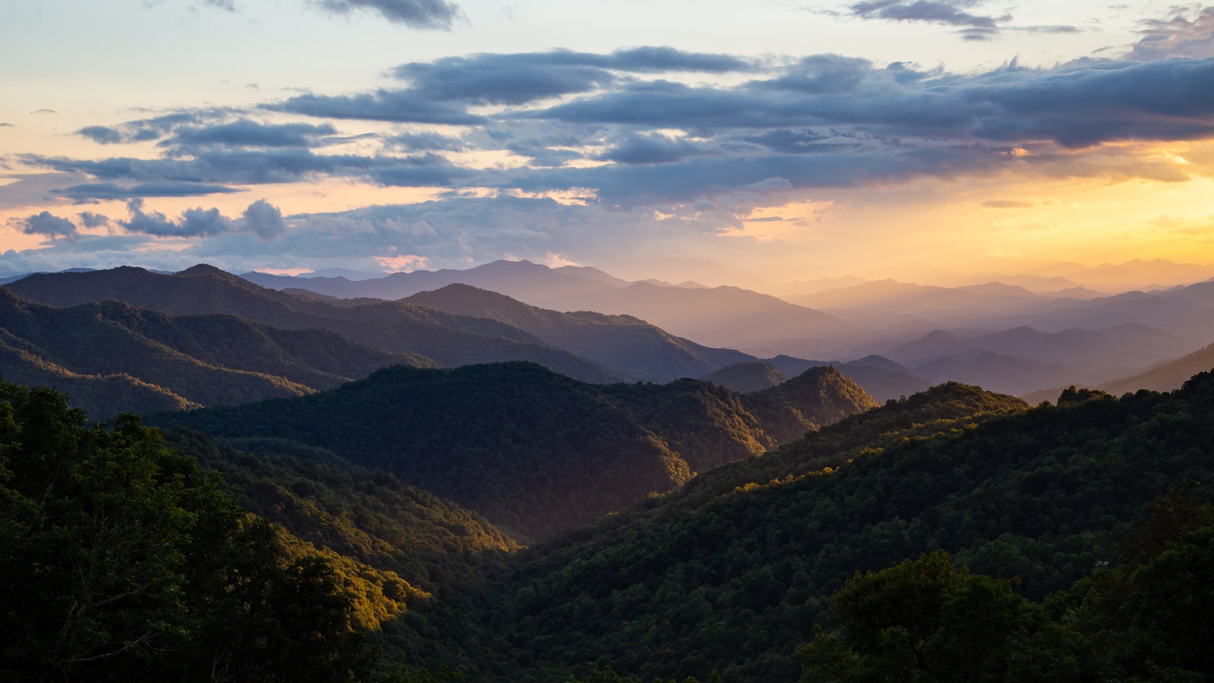 The highest point in the Great Smoky Mountains National Park is the 6,444-foot summit of a mountain called Kuwoh