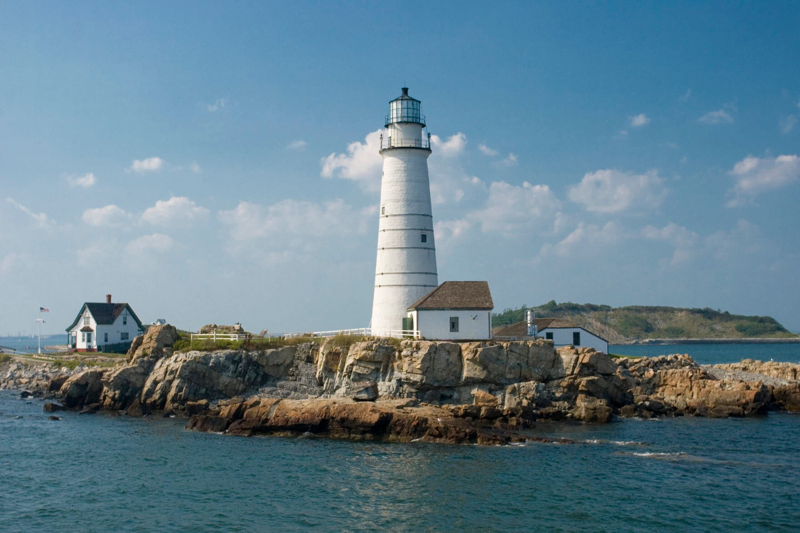 Boston Light, on Little Brewster Island, Boston Harbor.