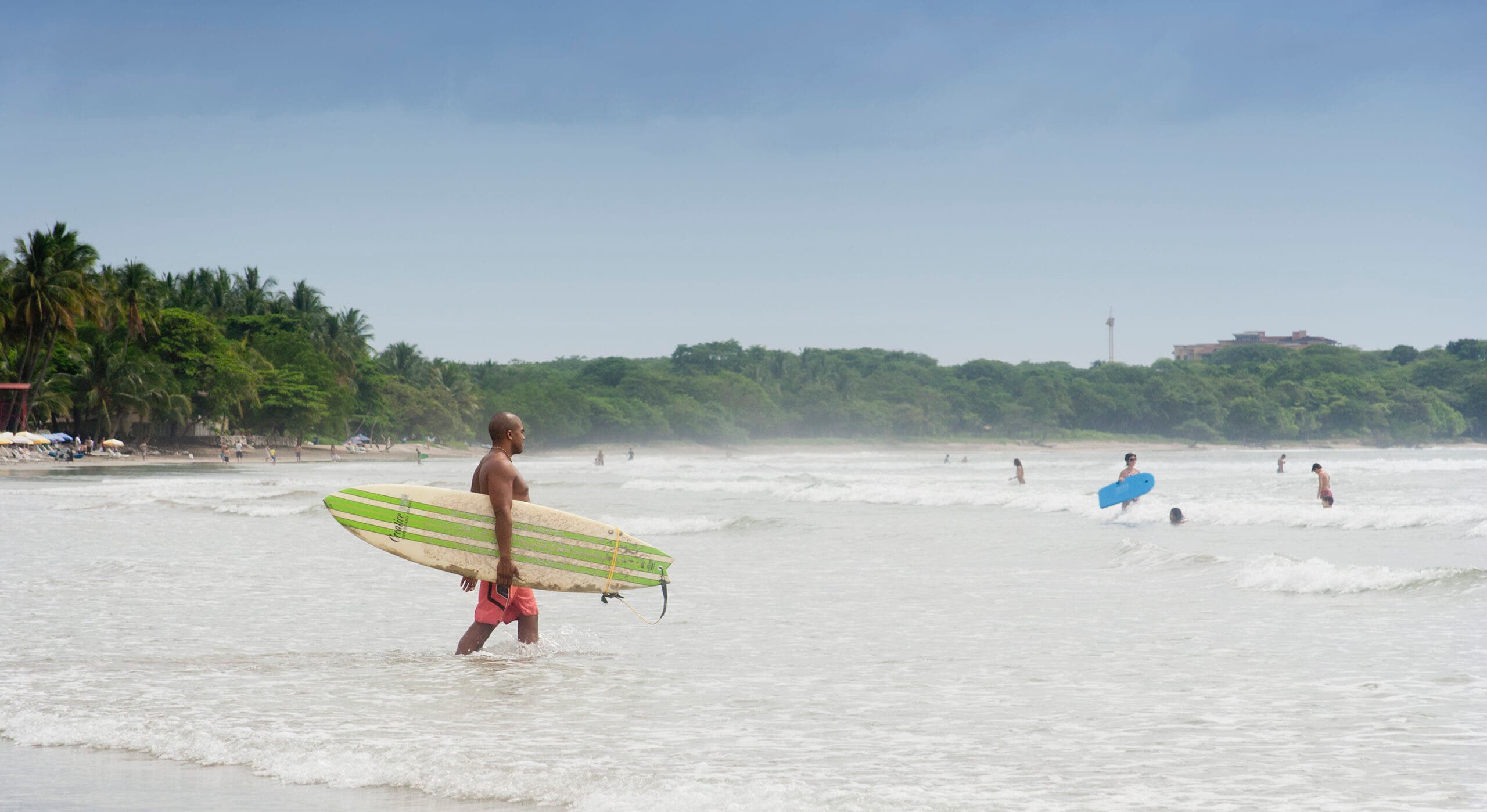 People on the beach Costa Rica