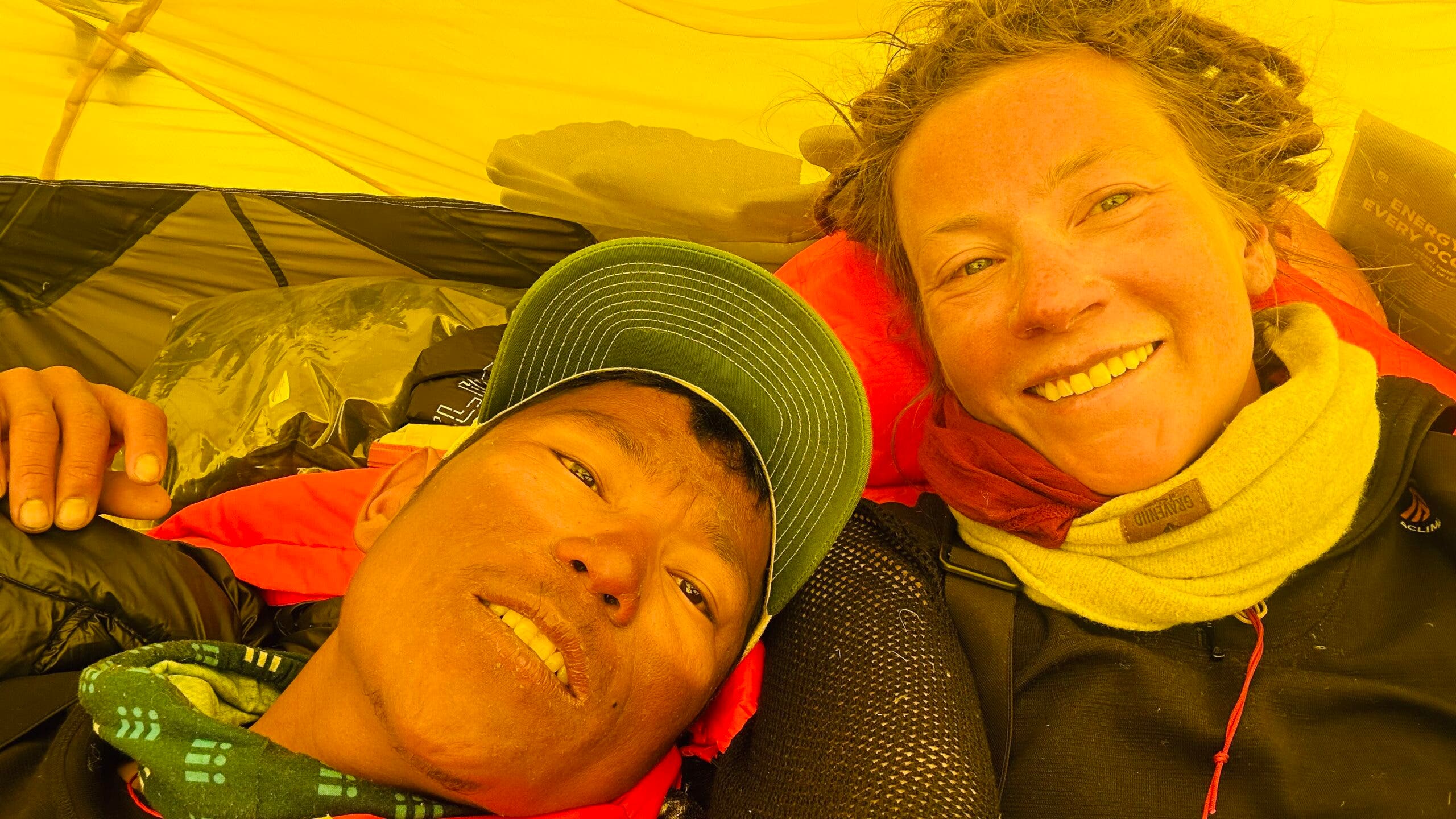 Kristin Harila and Tenjin Lama Sherpa